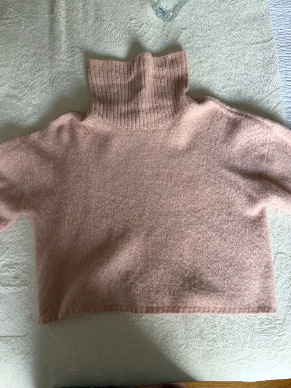 Z Supply Blush Pink Cropped Turtleneck Sweater